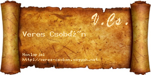 Veres Csobán névjegykártya