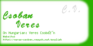 csoban veres business card